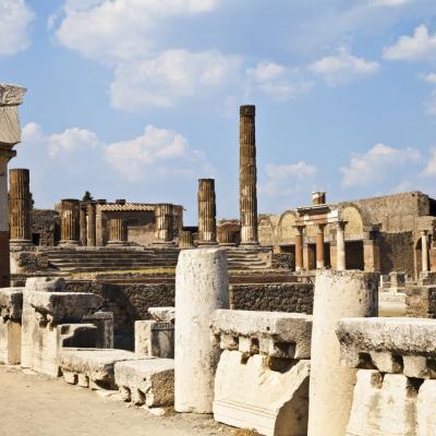 Detail Of Pompeii Site The City Of Was Destroyed And Completely Buried During A Long Catastrophic Eruption Of The Volcano Mount Vesuvius