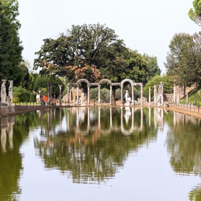 Statue With Reflection At The Hadrian Villa Adriana Is A Large Roman Archaeological Complex At Tivoli Italy1