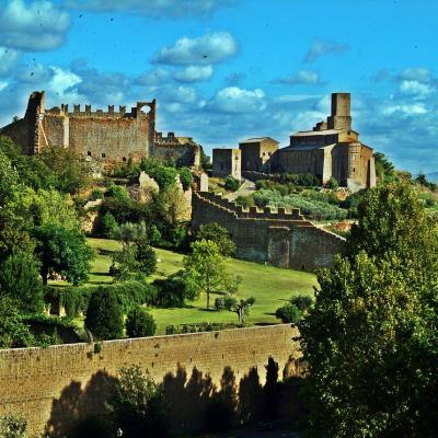 Colle Di S.pietro A Tuscania La Basilica Ed Il Rivellino